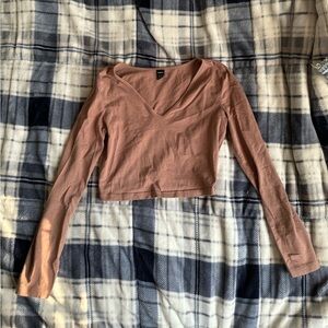 SHEIN Cropped Long Sleeve Shirt